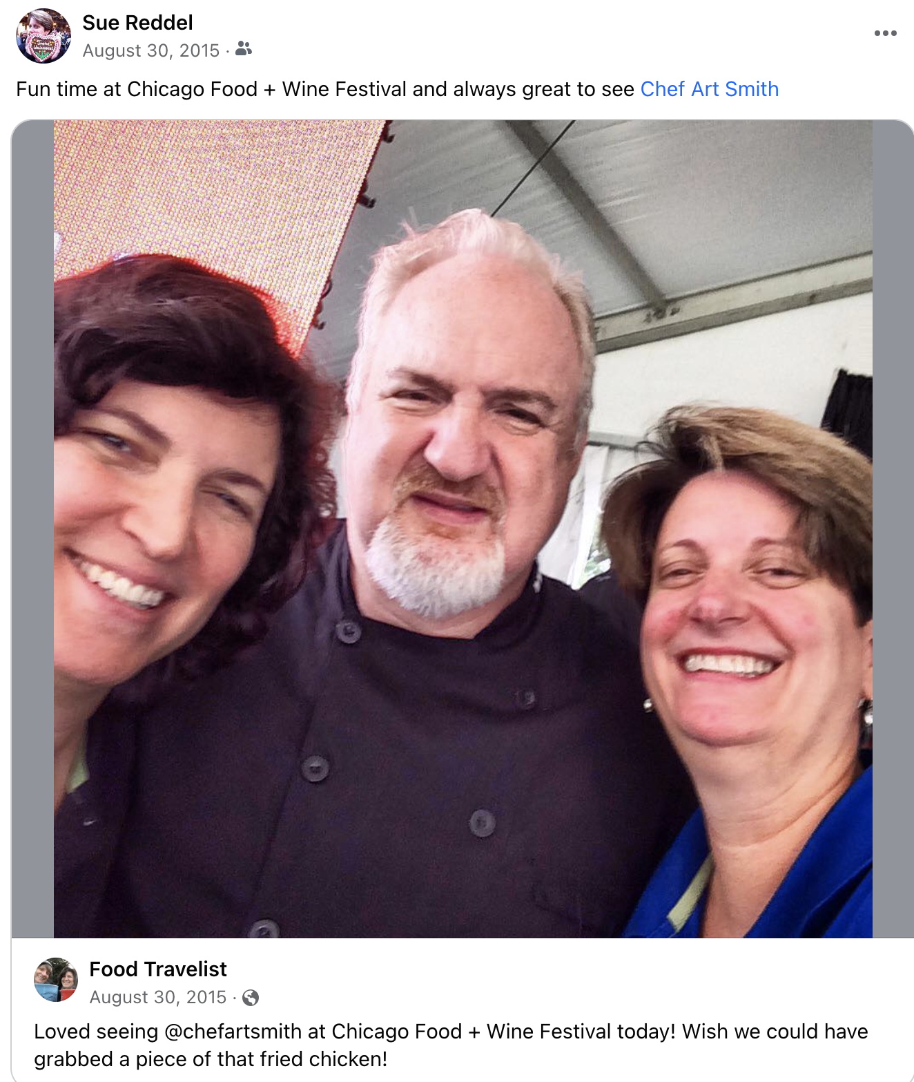Chef Art Smith with Sue and Diana Food Travelist